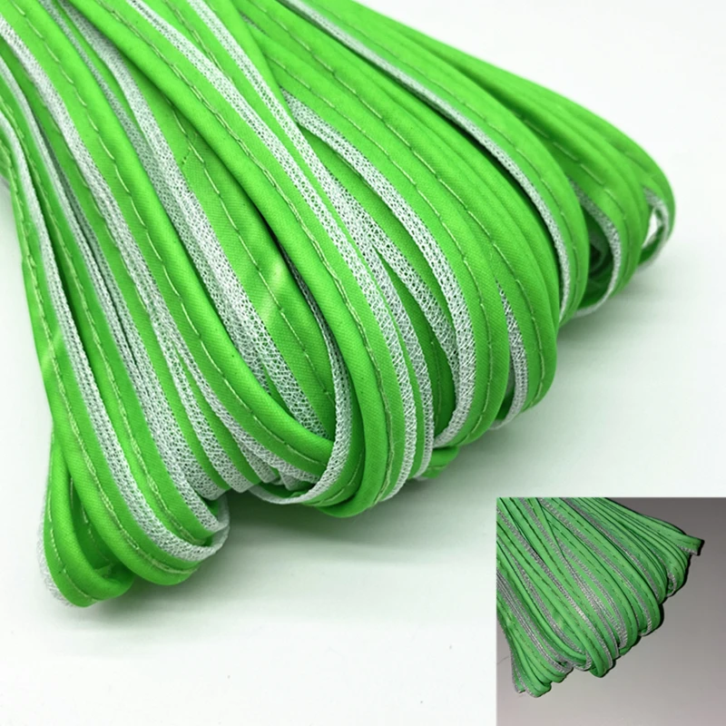 5 Yards 9 mm reflektierendes Band, Kanten-Nähband, Kordel, Seil für Laken, Sofa, Vorhänge, Hüte, Kleidung, verschiedene Stoffe, Nähen, DIY – Detail 6