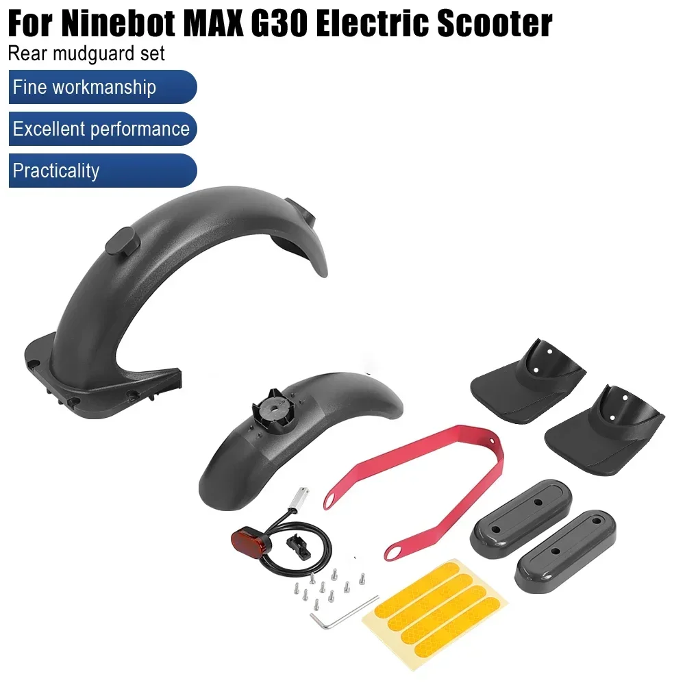 Rear Fender Water Baffle Guard Rear Taillight Lamp Wheel Mudguard For Ninebot MAX G30 Electric Scooter Mudguard Bracket