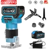 Brushless 5 Speed Electric Trimming Machine Wireless Milling Engraving Slotting Machine Woodworking Tools for Makita 18V Battery 1