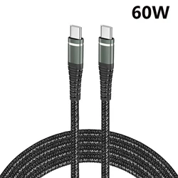 High - Power 100W USB - C to USB - C Fast Charging Cable - Nylon Braided - 1m (60w 1pcs)