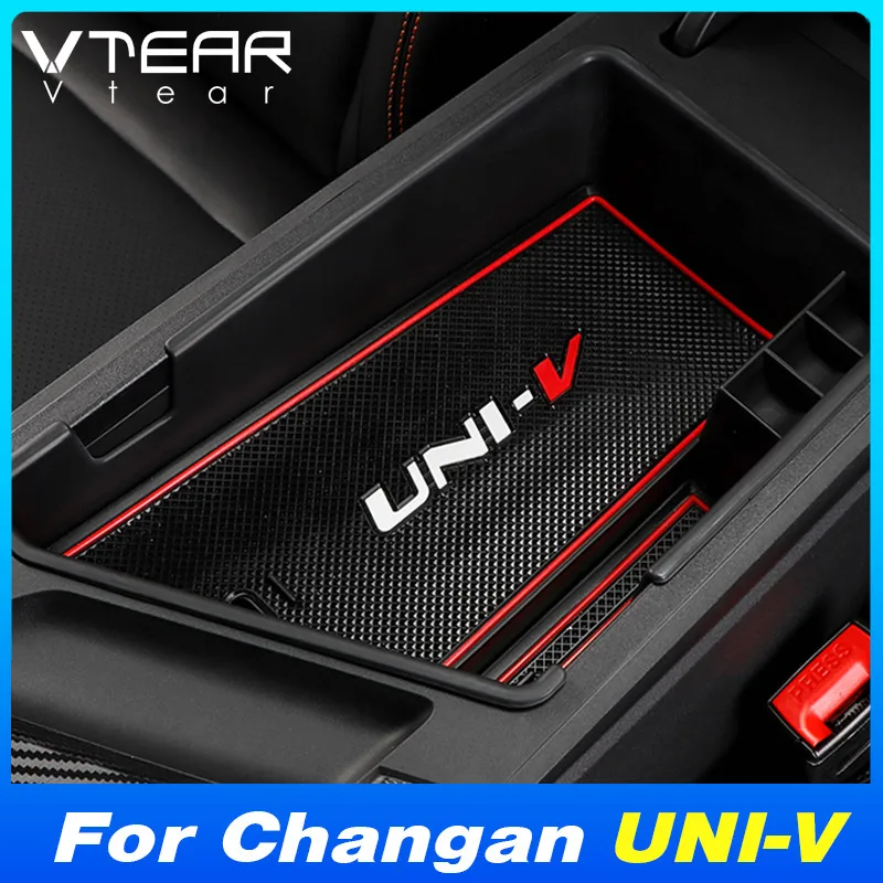 Vtear Armrest Storage Box Cover Central Control Car Interior Styling Decoration Parts Accessories For Changan Uni-V 2022-2023