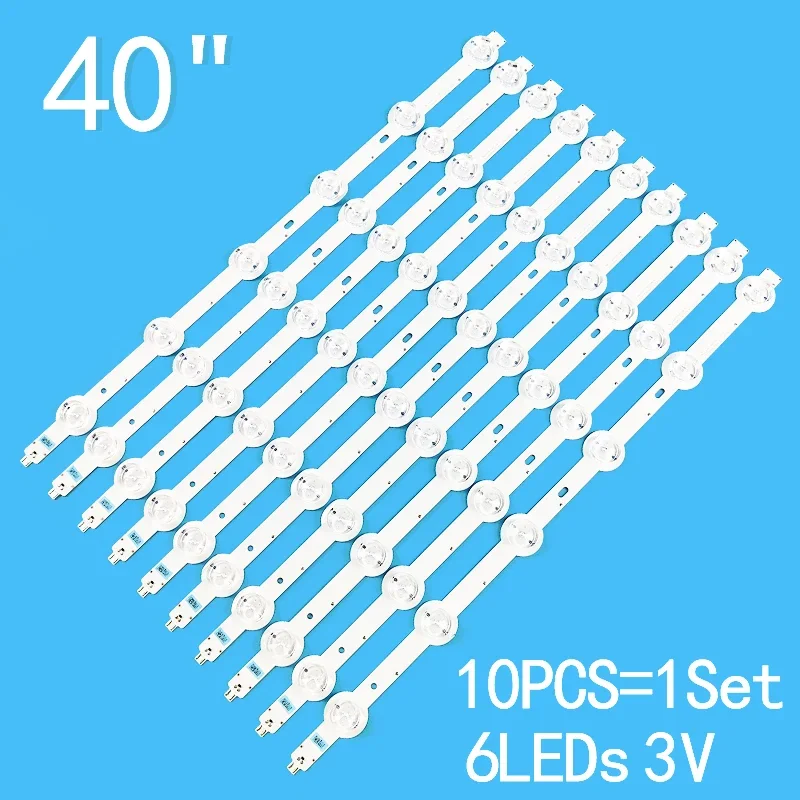 10Pcs 3V Kits TV's LED Bars SVS400A96_REV5.2 5.1_6C0B Backlight Strips Types Rulers For Samsung 40 Inch TV Planks Matrix Lanes youe shone high quality new lcd display 7 0 inch 50pin xyx sf20 f02 tablet inner lcd screen matrix panel glass