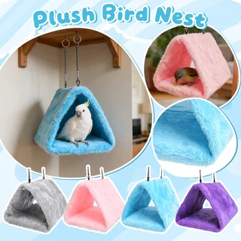 Warm Plush Bird Hammock Hut 1