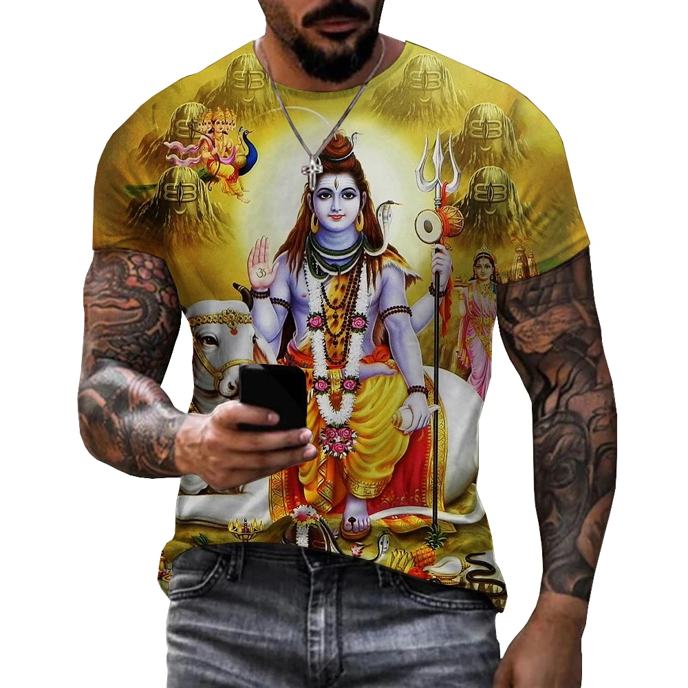 Мужские и женские футболки с 3D-принтом, Hinduism Vishnu
