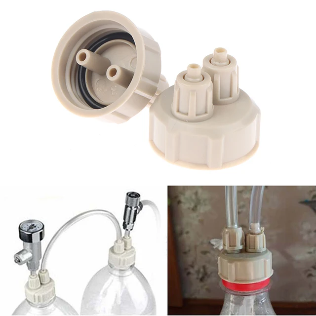 2Pcs 3MM Aquarium CO2 System Tube Valve Guage Bottle Cap Fish Tank Air Diffuser Generator Tool 1