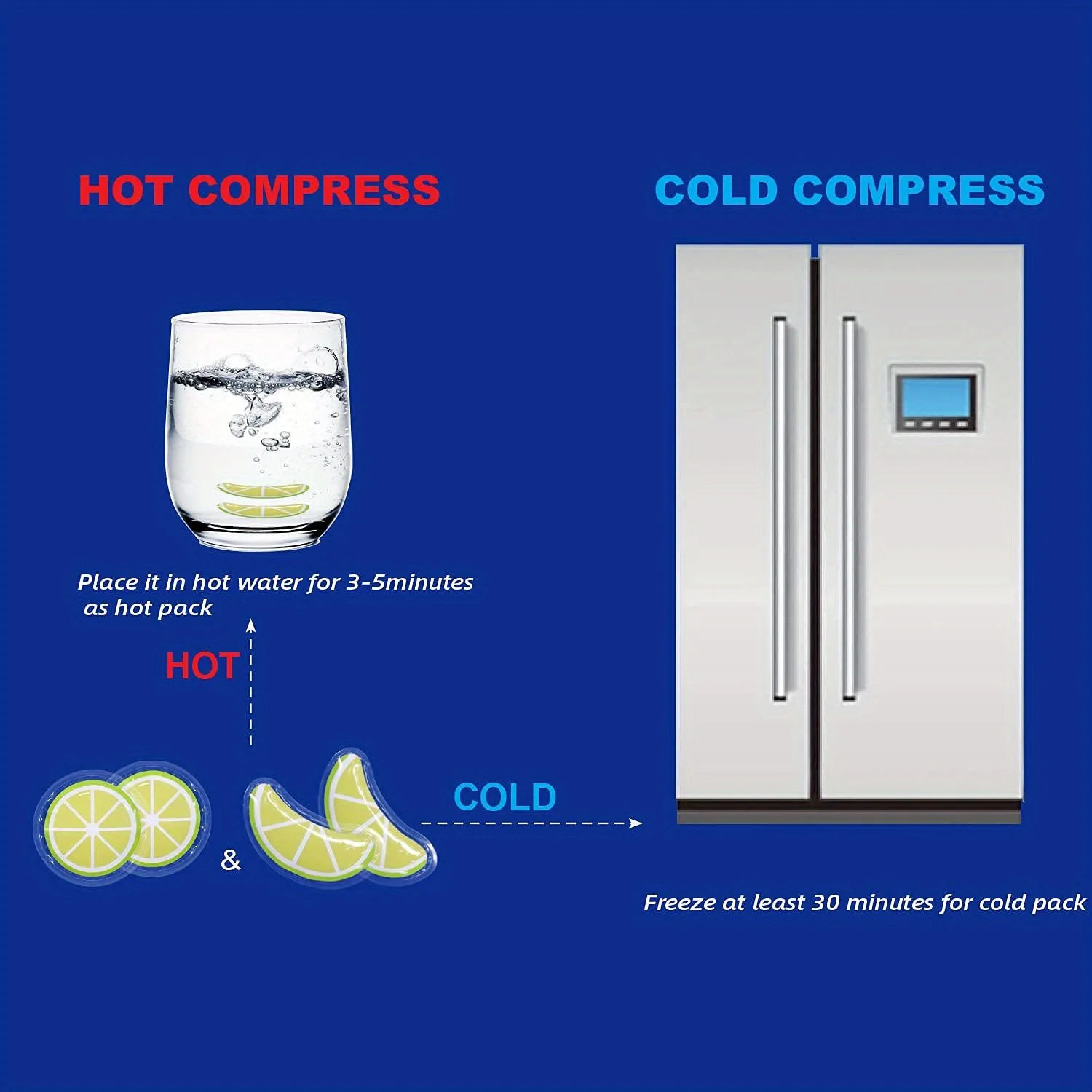 Reusable Gel Eye Ice Pack Cooling Eye Pad Hot ＆ Cold Treatment for Eye Strain Eye Swelling Dark Circles Smooth Fine Lines