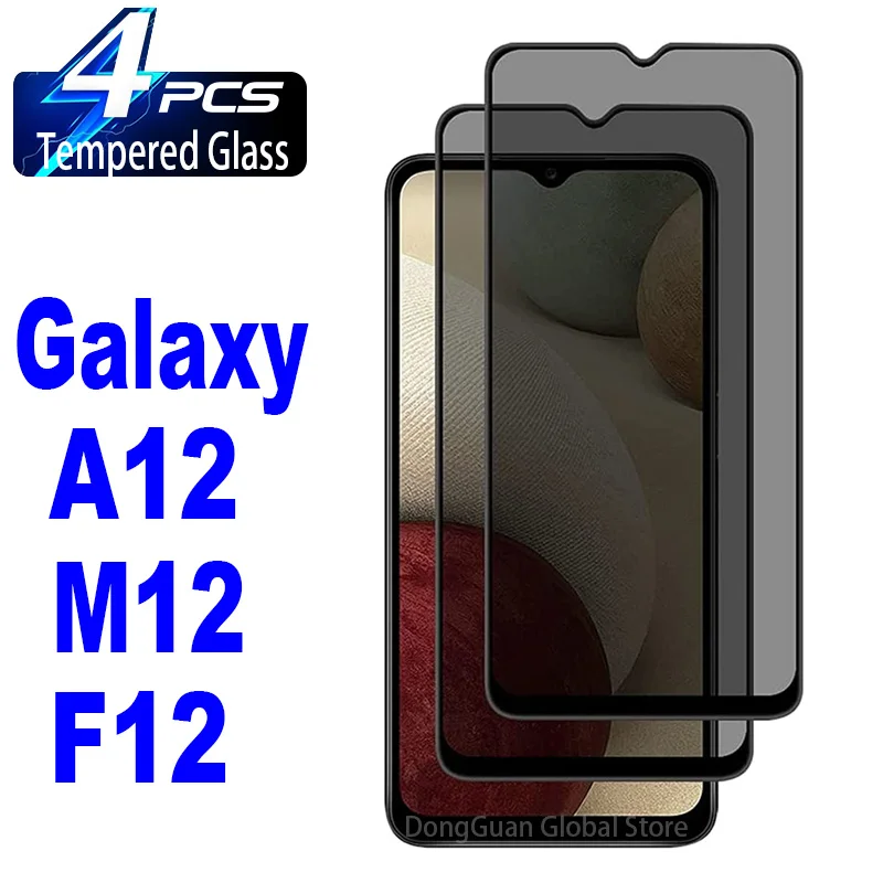 

2/4 шт., антишпионское закаленное стекло для Samsung Galaxy A12 M12 F12 Nacho