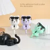 Wall Key Holder Cartoon Sunglasses Cat Hook Self Adhesive Wall-mounted Hooks Non-marking Cool Gift Key Hanger Decorative Hooks 5