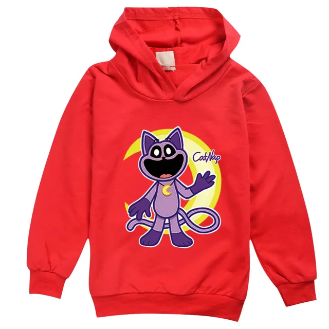 Sweat à Capuche Enfant Imprimé 3D - Chat Blanc, Manches Longues, Taille 6-15 Ans
