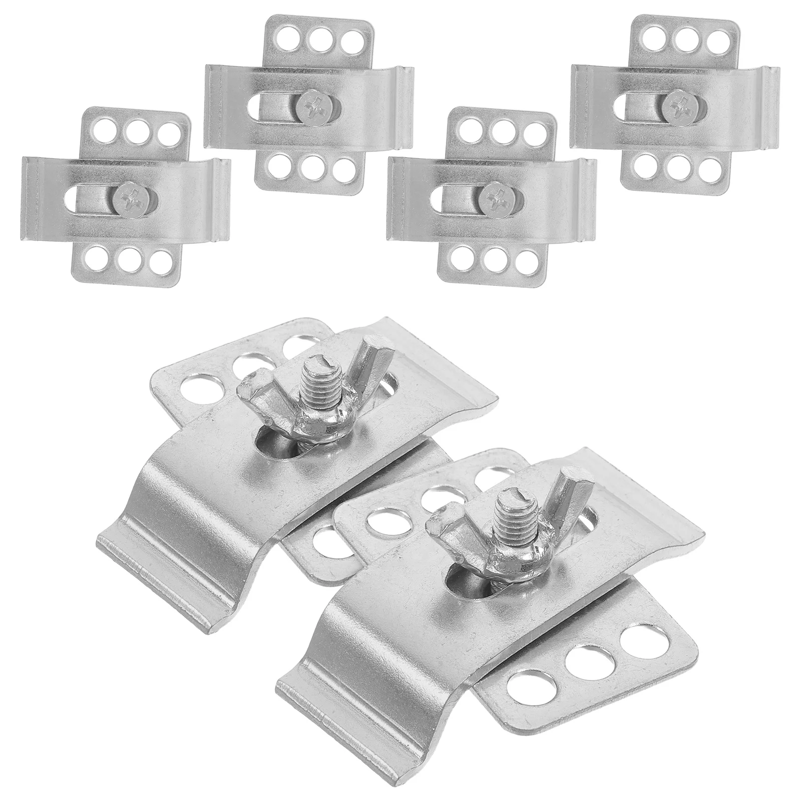 6pcs Hardware Fasteners Metal Undermount Sink Brackets Kitchen Bathroom Mounting Clips Supports Secure Fixation Sink Mount