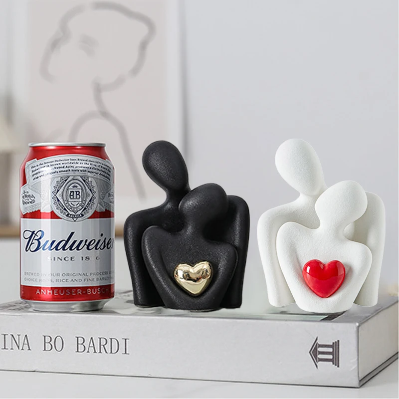 Ceramic couple ornaments room decor miniature items offices decoration & accessories home & garden figurine bedroom decorations