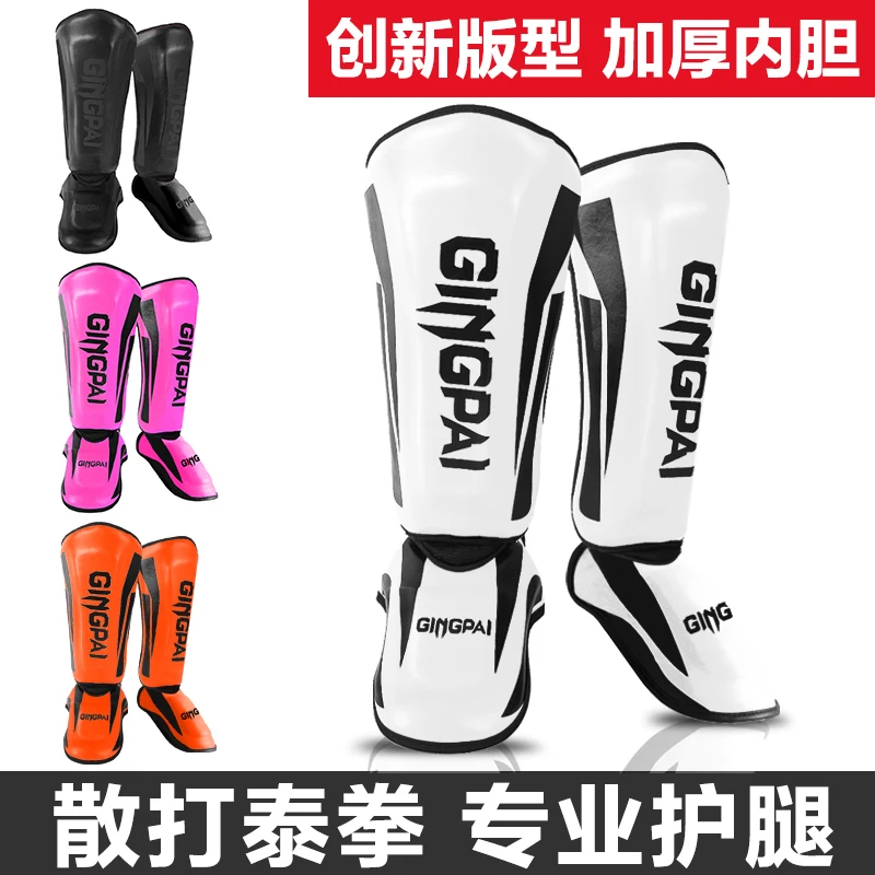 Youth/Adult Kids MMA Boxing Shin Guards Instep Kickboxing Ankle Support Equipment Karate Protectors Sanda Muay Thai Leggings DEO