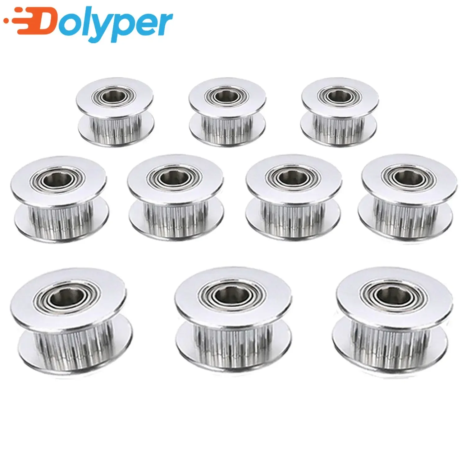 4/8 Stück GT2 Umlenkrolle 16 Zähne 20 Zähne mit 3 mm oder 5 mm Bohrung mit Lagern für 3D-Druckerteile Zahnriemen 6 mm 10 mm