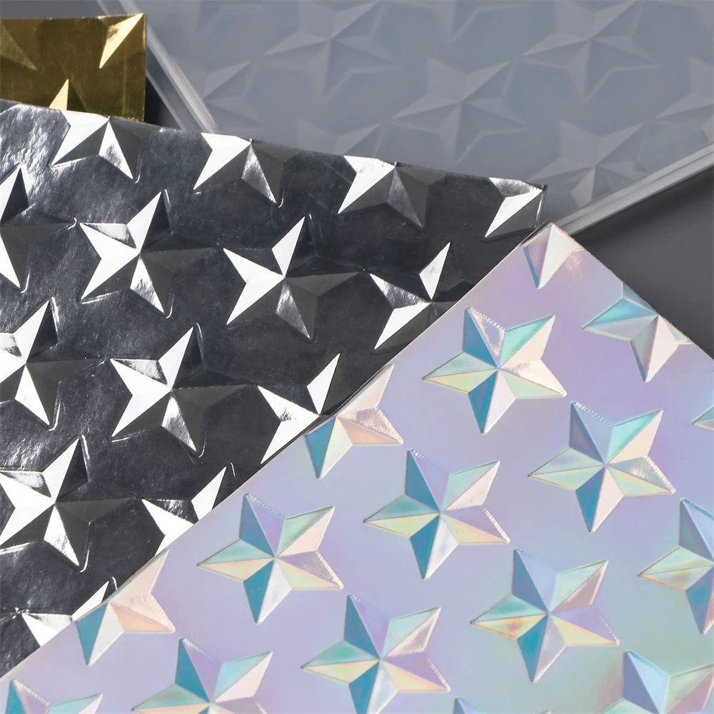 Description Picture 4 of itemEmbossed Stars Doodle 3D Embossing Folder for DIY Scrapbooking Adding Texture Paper Craft Making Card Stencil 2024 Hot Selling