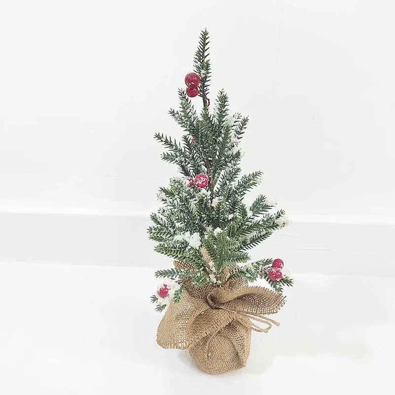 

POP 40cm Artificial Christmas Tree Decoration Supplies Free Shipping Xmas Desk Decor Ornament Small Set Tabletop Kit With Lights