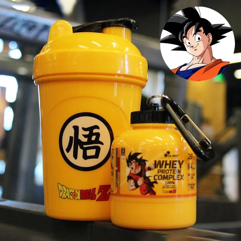 Just Funky Dragon Ballz Super Saiyan Goku Gym Shaker Bottle, Orange