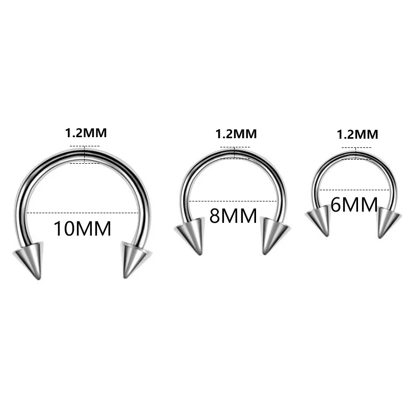 Surgical Steel Body Piercing Jewelry 40PCS Lot Nose Ring Tongue Bar Eyebrow Labret Piercing Set Horseshoe Ring Pack
