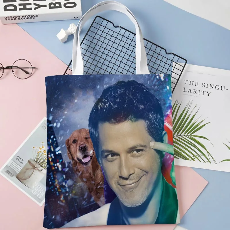 

Индивидуальная сумка-тоут Alejandro Sanz, хлопчатобумажные тканевые сумки-шопперы на плечо для женщин, экологически чистые складные многоразовые сумки для покупок 1014