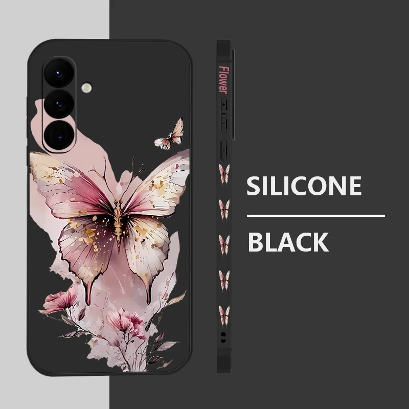 Pink Butterfly Print Soft TPU Phone Case