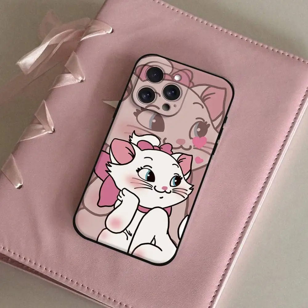 M-Marie Cat Cute Black Silicone Phone Case