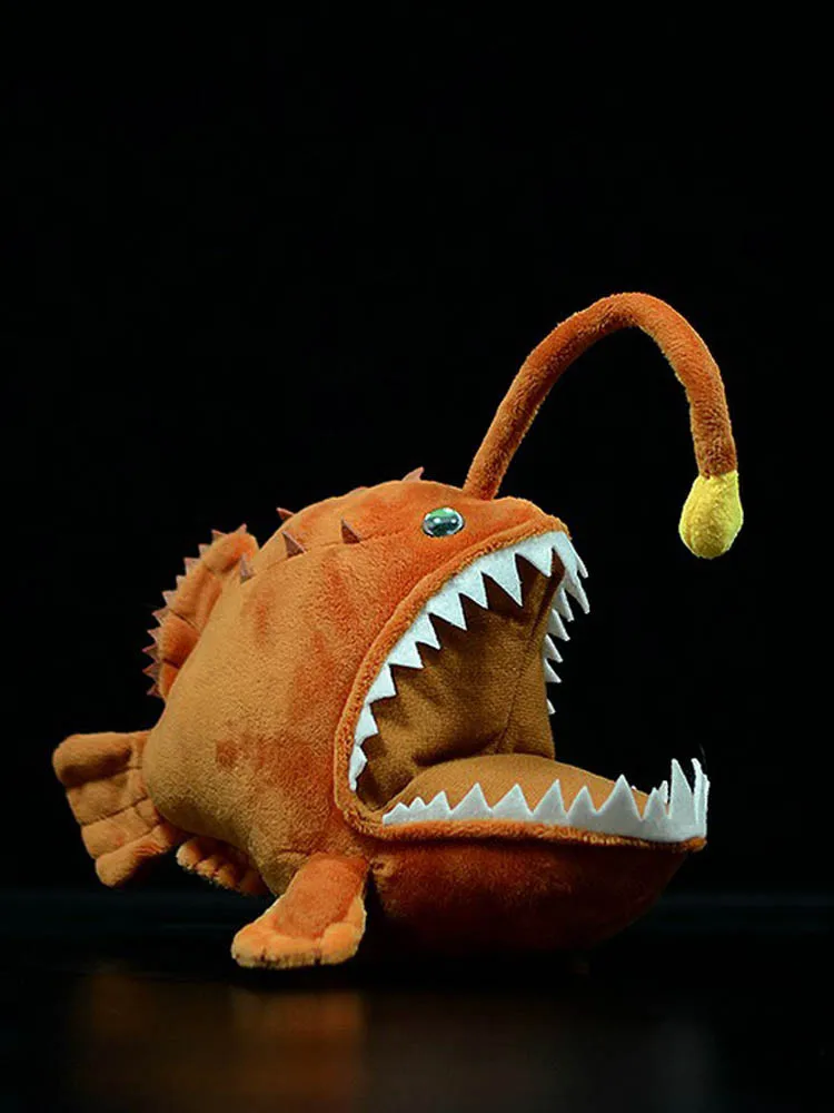thumbnail image 1 of Peluche de pez linterna realista y suave, simulación de rape, lindo pez lophiiforme, animal marino, muñeco, regalo de cumpleaños para niños, 1 of 5