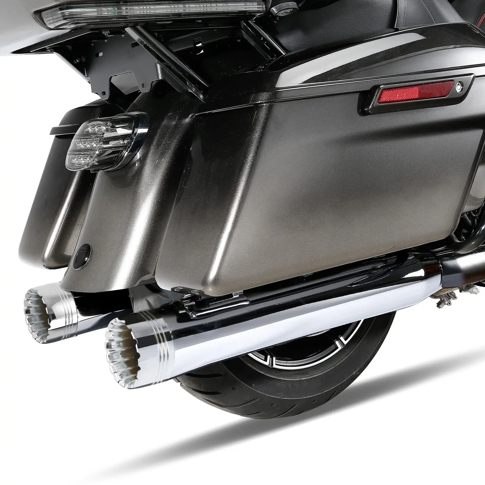 Мотоциклетные 4 "выхлопные глушители двойные выхлопные трубы для Harley Touring Electra