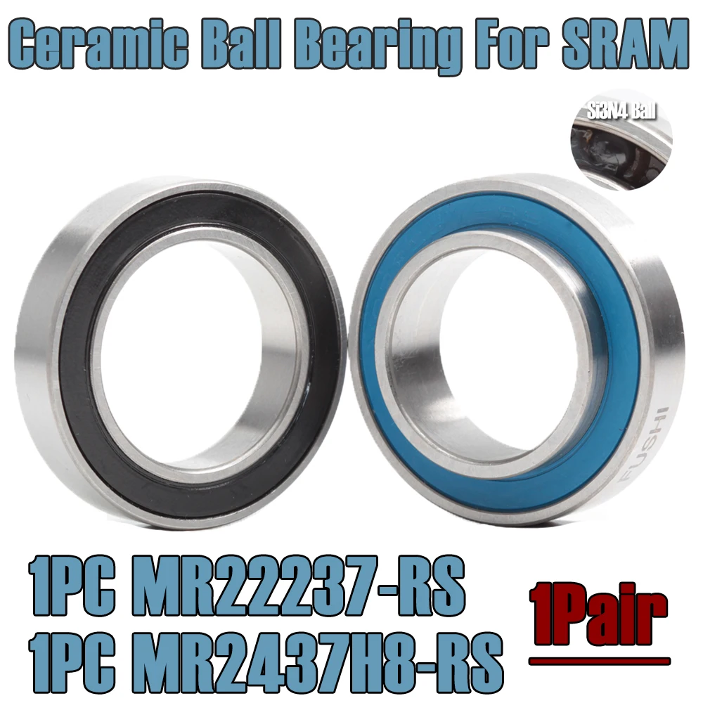 Bearings Wheel Set For SRAM Bicycle Bottom Bracket Repair Parts ( 2 PCS ) 24*37*8mm 22.2*37*8*11.5mm Ceramic Ball Bearing mr22237 2rs bearing 22 2 37 8 11 5 mm 1pc 22237 bicycle bottom bracket repair parts mr22237 2rs hybrid ceramic ball bearings