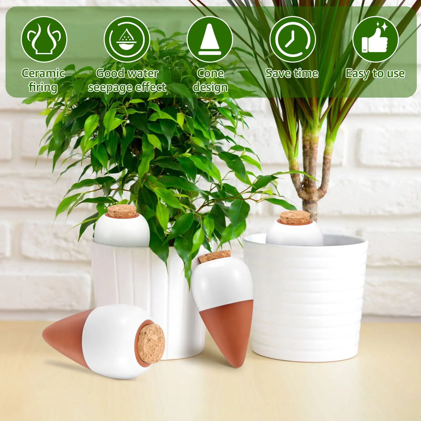 4-Piece Plant Self-Watering Globe with 320ml Capacity - Automatic Garden Watering Device