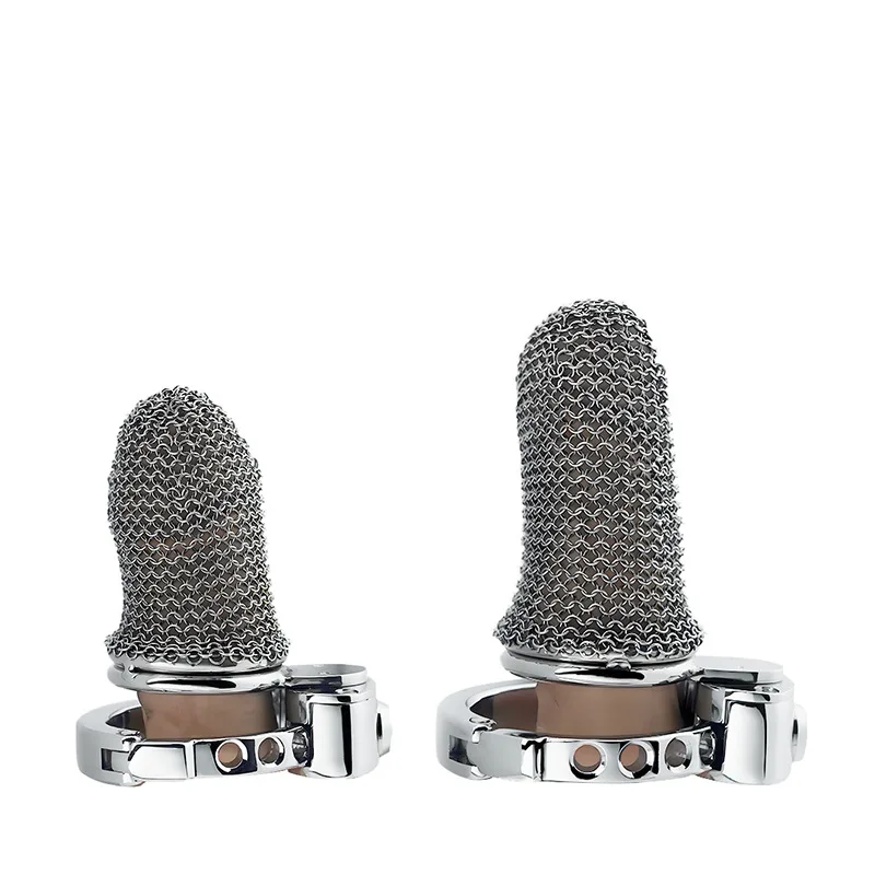 Adjustable Mesh Male Chastity Device Cock Cage Penis Lock Men Loyalty Control Stainless Steel Anti Masturbation BDSM Sex Toy