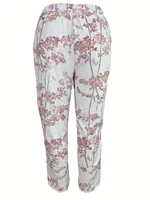 Women's oversized woven printed summer pants - Image 2