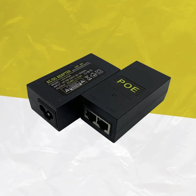 POE Gigabit Power 48V0,5A/24V 1A Ethernet Wireless AP Bridge Monitoring Desk Surface Power Adapter