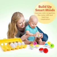 Montessori Educational Toys 1 2 3 Year Children Toy Easter Egg Baby Sensory Puzzle Smart Eggs Colors Shape Matching Sorter Games 3