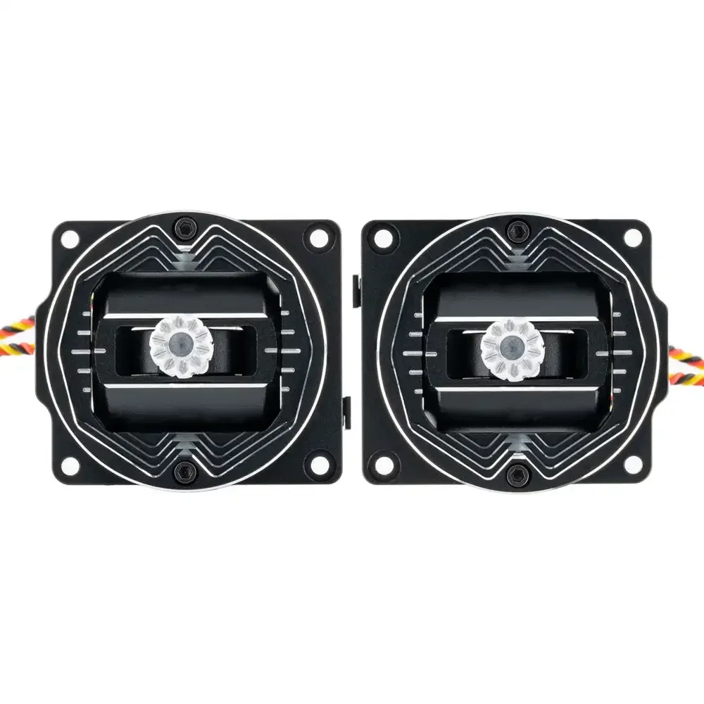 Cardan AG01 Nano Effet Hall pour RadioMaster Pocket, installé dans une radiocommande, vue de côté.