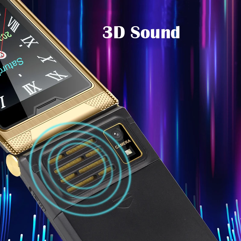Happyhere F7 flip cell phones 2.8" screen  unlocked celular speed dial SOS FM radio senior Push-button cheap mobile phone 5