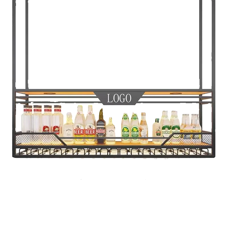 Luxury Alcohol Cocktail Commercial Liquor Showcase Bar Wine Cabinets Modern Zero Living Room Table Space Saving Wine Rack