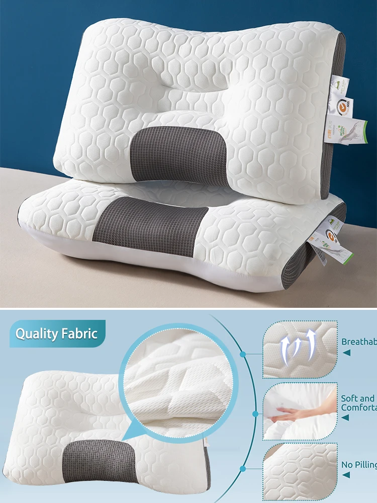 Thailand Natural Latex Pillows Orthopedic Protect Vertebrae Health Care