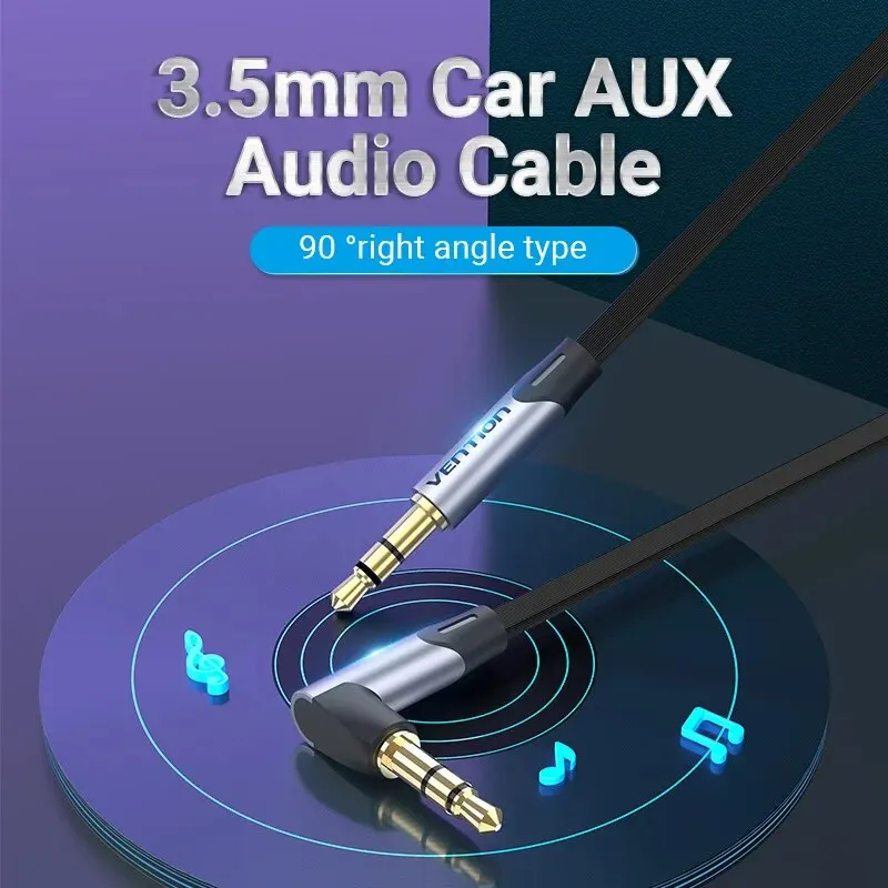 3.5mm Aux Cable Vention Jack 3.5mm Aux Cable Male to Male 3.5mm Audio Cable Jack for JBL Xiaomi Oneplus Headphones Speaker Car Aux Cord