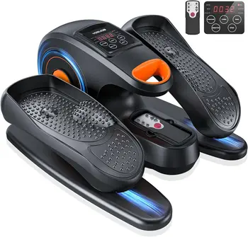 Under Desk Elliptical Electric,Ellipse Leg Exerciser for Seniors,Fully Assembled Seated Pedal Exerciser with Remote Control with 1