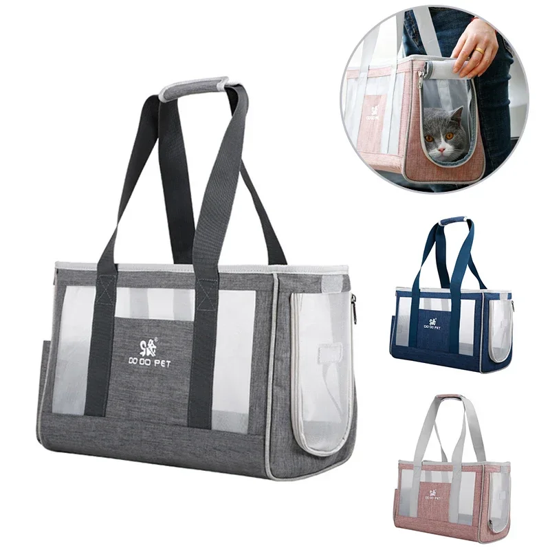 Breathable Cat Carrier Bag Cat Transporter Bag Portable Handbag Backpack Pet Carrier for Dog Puppy Single Shoulder Bags