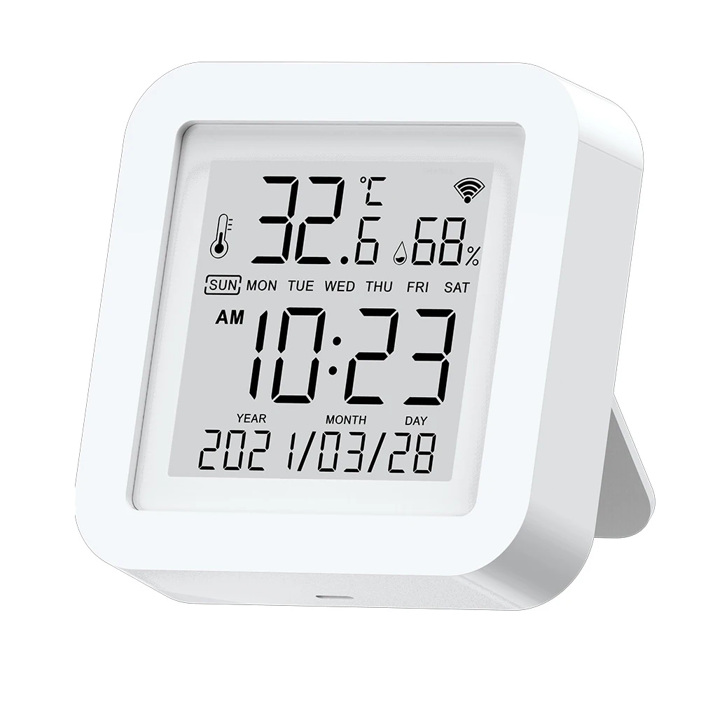 

Multifunctional Remote Monitoring Indoor Durable APP Control With LCD Display Real Time Temperature Humidity Sensor Intelligent