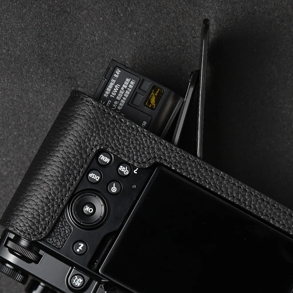 For Nikon ZF Case ZF Bag Genuine Real Leather Half Camera Case Bag