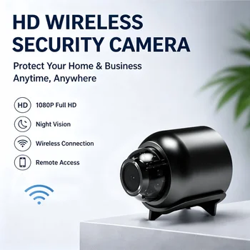 1080P HD WiFi Security Camera Wireless Mini Surveillance Camera Night Vision Remote View Indoor Outdoor 1