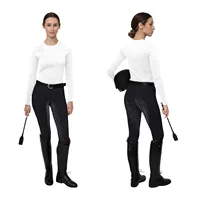 Women's Horse Riding Pants with Zipper Pockets Equestrian Horse Back Rider Breeches Silicone Schooling Tights Outdoor Sportswear 2