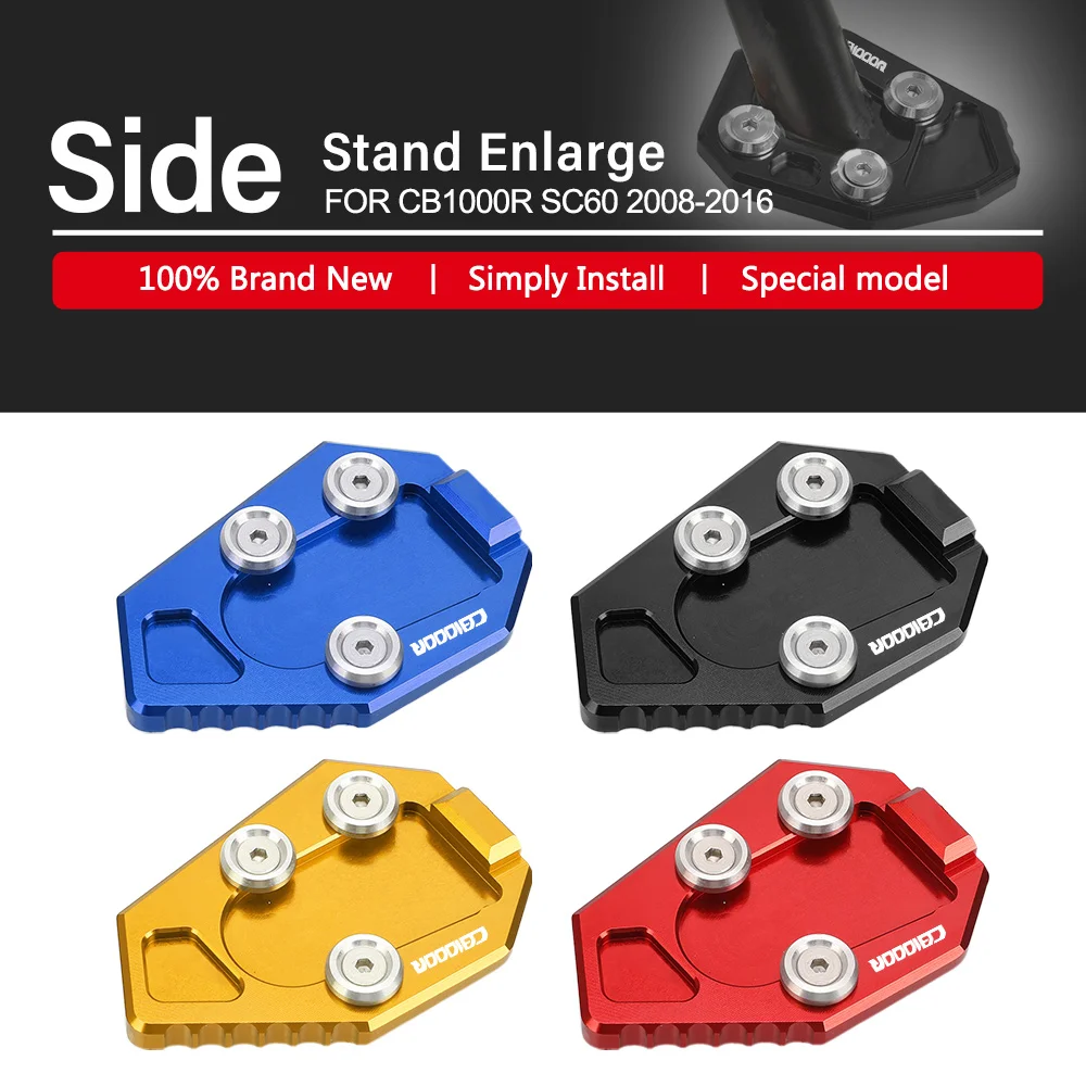 

Side Stand Kickstand For Honda CB1000R SC60 2008 2009 2010 2011 2012 2013 2014 2015 2016 Sidestand Extension Pad Support Plate