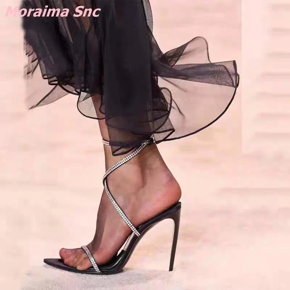 

2022 Diamond Grace Sandals T-Strap Buckle Strap Thin Belt Fashion High-heeled Stiletto Open Toe Party Women Shoes Hot Sale