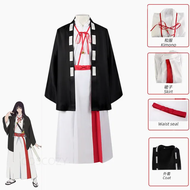 

Anime Jigoku Raku Yamada Asaemon Toma Cotton Cosplay Costume Adult Women Kimono Coat Suits Halloween Outfit Samurai Ninja Toys