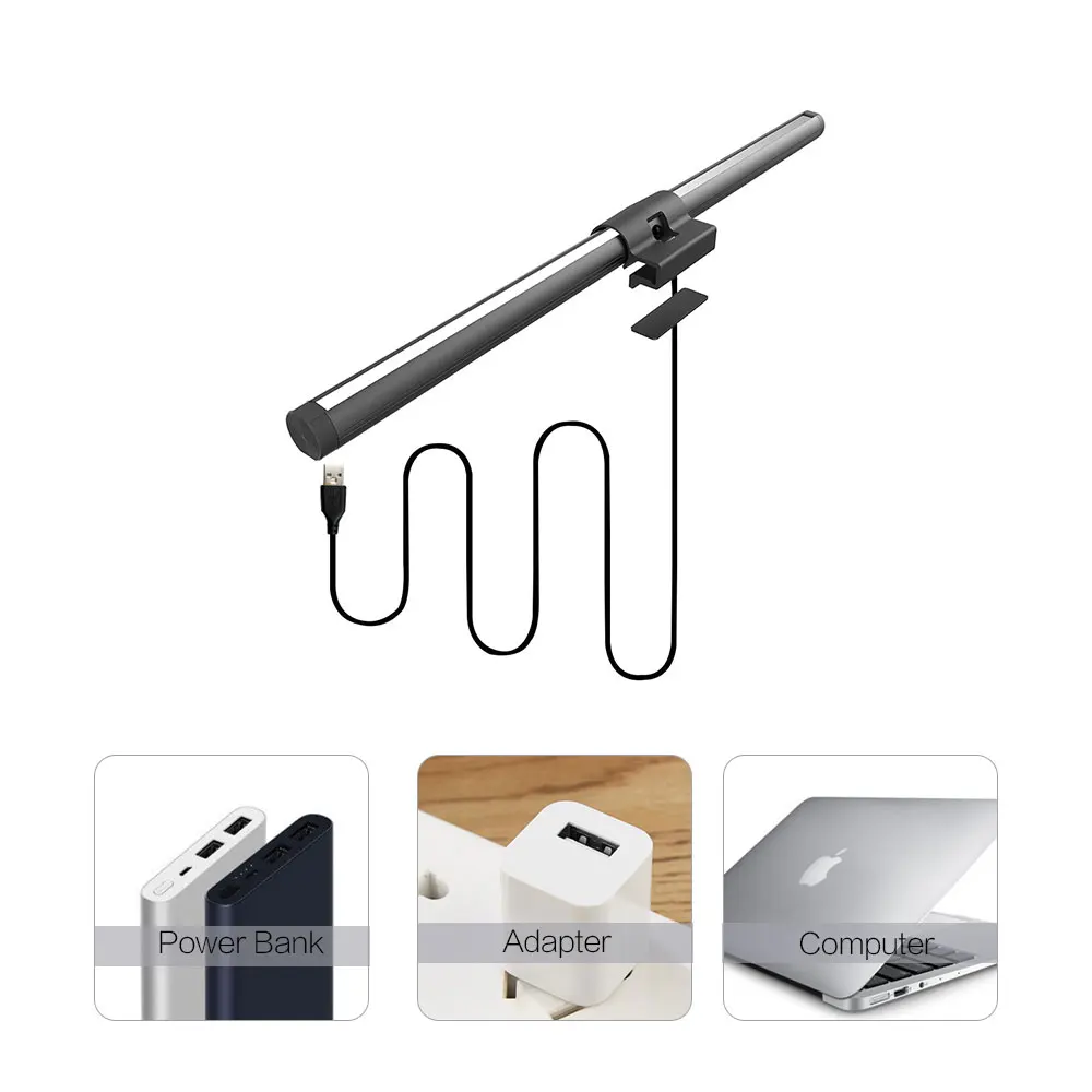 Smart High Quality LED Usb Rechargeable Laptop Computer Screen Monitor Light-up Hanging Light Lamp In Back Bar