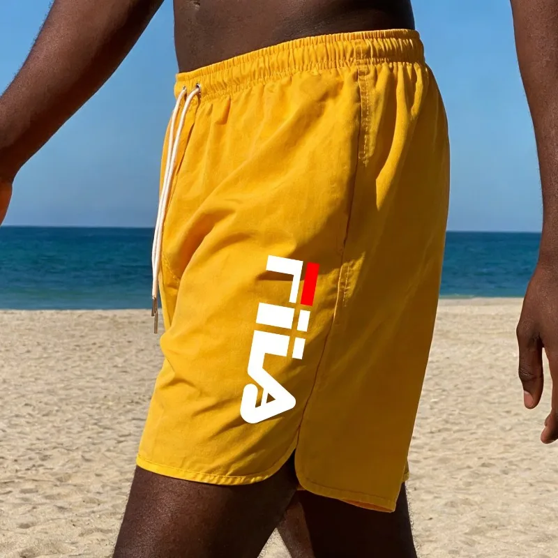 Island Vacation Men' Beach Shorts, Quick Drying, Breathable, Loose, Swimming...