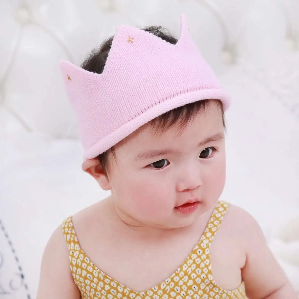  소녀 머리띠  헤어 액세서리 크라운 뜨개질  머리 장식 티아라 Headwrap 선물  붕대 리본