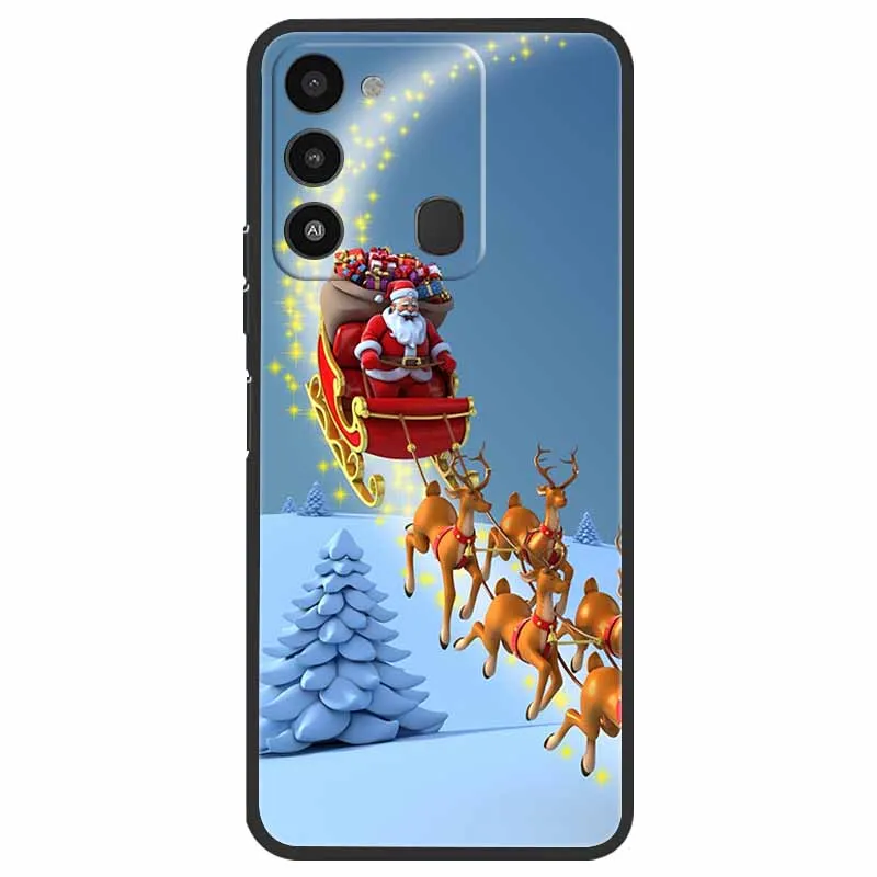 Holiday Edition Silicone Soft TPU Phone Cover - Festive Design Case